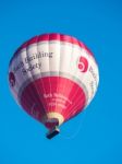 Hot Air Balloon Flying Over Bath Stock Photo