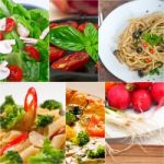 Healthy Vegetarian Vegan Food Collage Stock Photo