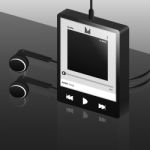 Black Digital Music Player Stock Photo