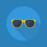 Weather Flat Icon. Sunglasses Stock Photo