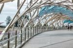 Helix Bridge Singapore Stock Photo