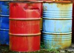 Metal Barrels Stock Photo