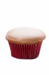 Sugar Glass Muffin Isolated On White Background Stock Photo