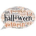 Halloween Words Background Stock Photo