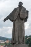 Statue In The State Castle And Chateau Complex Of Cesky Krumlov Stock Photo