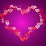 Red And Mauve Hearts Stock Photo