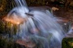 Tiny Waterfall In Sussex Stock Photo