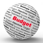 Budget Sphere Definition Shows Financial Management Or Business Stock Photo