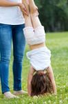 Mother And Daughter Having Fun Outdoors Stock Photo