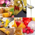 Healthy Vegetarian Vegan Food Collage Stock Photo