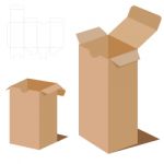 Box Packaging Design. Brown Box Packaging Stock Photo