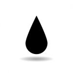 Raindrop Close-up Icon  Illustration Eps10 On White Background Stock Photo