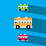 School Bus Flat Icon   Illustration  Stock Photo