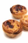 Famous Portuguese Egg Pastry Tart Stock Photo