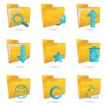 Different Folders Icon Stock Photo