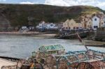 View Of Staithes Harbour North Yorkshire Stock Photo