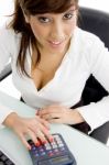 Businesswoman In Office Stock Photo