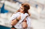 Portrait Of Young Hippie Girl Stock Photo