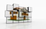 Cubi Casa 3D Stock Photo