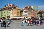 A View Of The Old Market Square In Warsaw Stock Photo