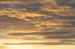 Beautiful Sunset Above The Evening Cloud Stock Photo