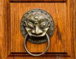 The Vintage Knocker Of Dragon Stock Photo