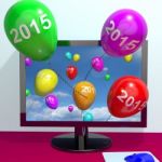 Balloons With 2015 New Year Stock Photo