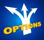 Options Arrows Shows Pointing Path And Choice Stock Photo