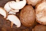 Shiitake Mushrooms Stock Photo