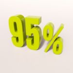 Percentage Sign, 95 Percent Stock Photo