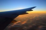 View Of Jet Plane Wing Stock Photo