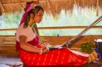 Karen Tribal Girl From Padaung Long Neck Hill Tribe Village Stock Photo