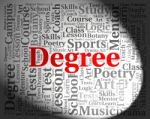 Degree Word Shows Degrees Words And Qualification Stock Photo