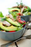 Chicken Avocado Salad Stock Photo