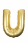 Golden Inflatable Letter Uppercase Stock Photo