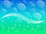 Air Bubble On Blue And Green Background Stock Photo