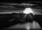 Black And White City Sun Abstraction Stock Photo