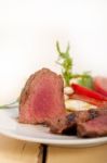 Beef Filet Mignon Grilled With Vegetables Stock Photo