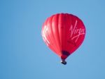 Hot Air Balloon Flying Over Bath Stock Photo