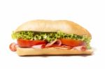 Sandwich With Paio Sausage Stock Photo