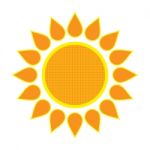 Sun On White Background.  Illustration Stock Photo