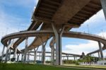 Elevated Traffic Highway Stock Photo