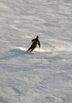 Skier In Powder Snow Stock Photo