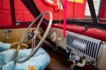 Interior Morris Minor In The Motor Museum At Bourton-on-the-wate Stock Photo