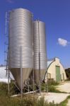 Silot For Storing Grain Stock Photo