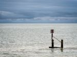 Hazard And Depth Of Tide Indicator At Southwold Stock Photo