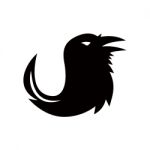 Crow Quill Pen Tail Icon Stock Photo