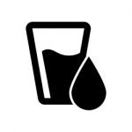 Glass Of Water With Drop Symbol Icon  Illustration O Stock Photo