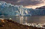 Early Morning On The Glacier Perito Moreno, Argentina Stock Photo