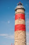 Cape Moreton Lighthouse On The North Part Of Moreton Island Stock Photo